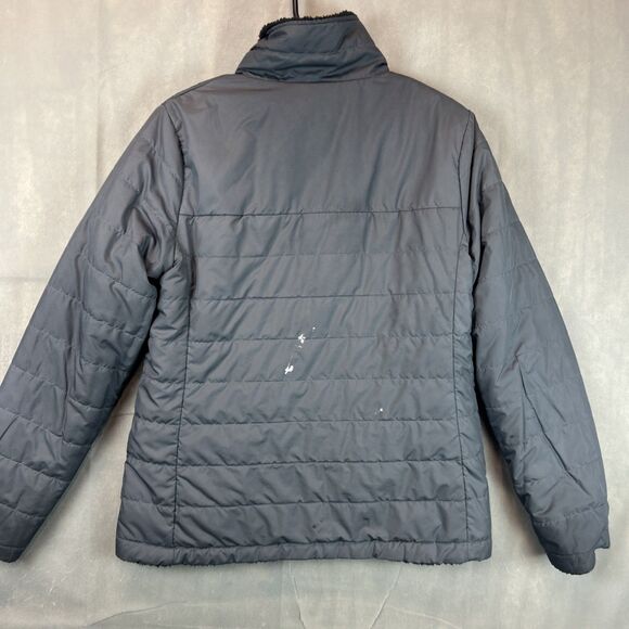 The North Face Women's Med Black Reversible Fuzzy/Puffer Jacket - Picture 9 of 13